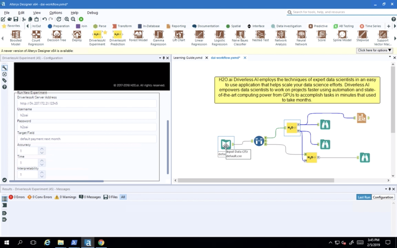 Alteryx Designer Dashboard